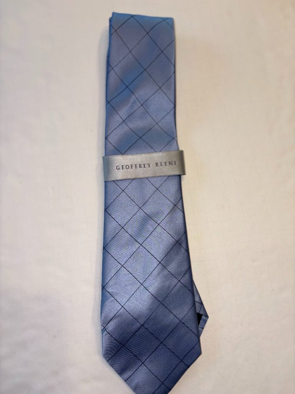 New Mens Geoffrey Beene 100% Silk Blue Tie